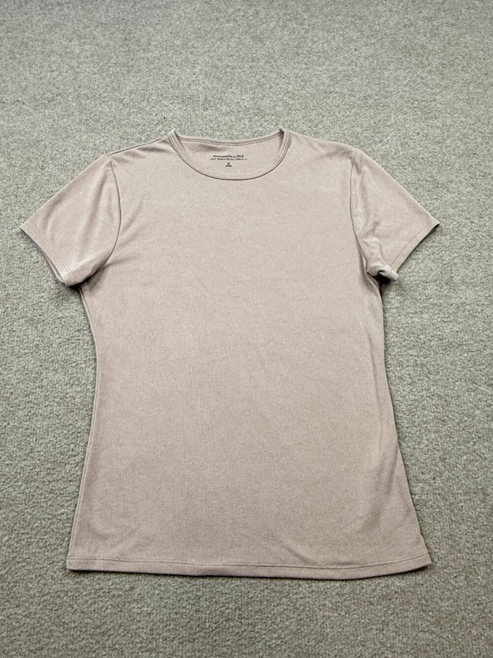 Vintage Abercrombie Fitch Blouse Womens Size M Brown Short Sleeve Crop